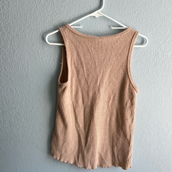 •5/$5• Cream Ribbed Tank - Picture 2 of 4